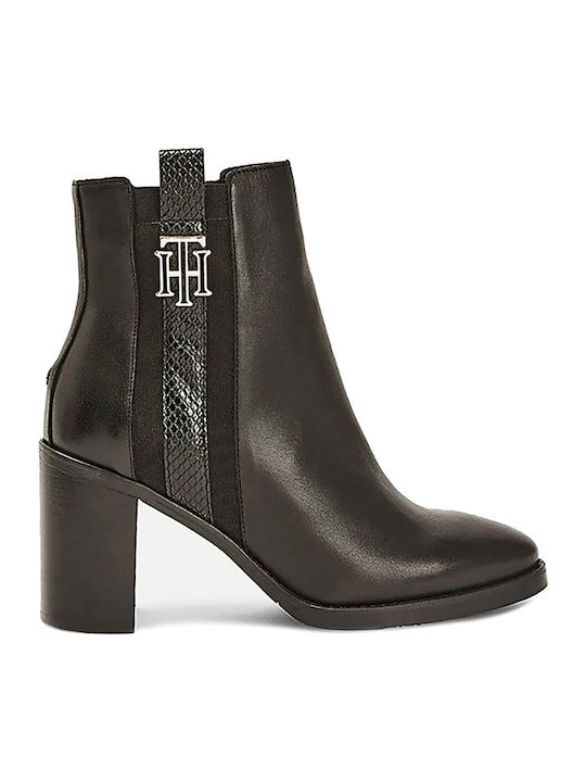 Piele Botine pentru femei cu toc înalt Negru FW0FW05192BDS