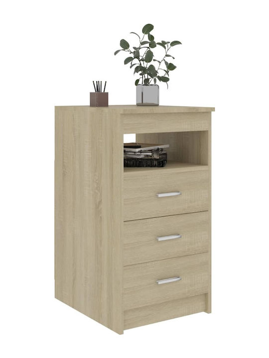 Wooden Storage Drawers Sonoma Oak L40xW50xH76cm