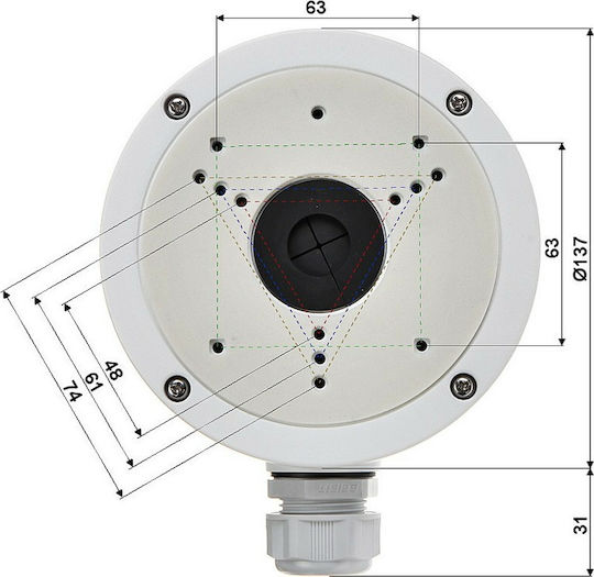 Hikvision DS-1280ZJ-S Camera Mount for CCTV Systems White White DS-1280ZJ-S
