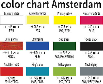 Royal Talens Amsterdam All Acrylics Standard Acrylic Paint Set Primary Yellow 275 500ml 1Stück 17722752