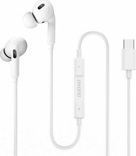 Dudao X14T In-ear Handsfree with USB-C Connector White