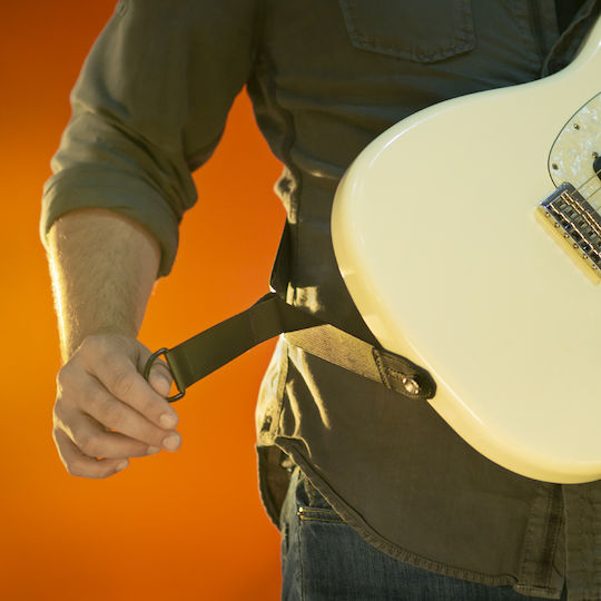 Levys MHRC Curea Pentru Instrument Cu Coarde De Înălțime Dreaptă Din Bumbac Neagră Pentru Chitară