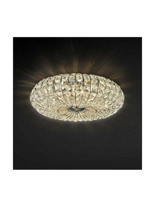 Maytoni Broche Vintage Ceiling Light with Socket E14 with Crystals 49pcs Silver