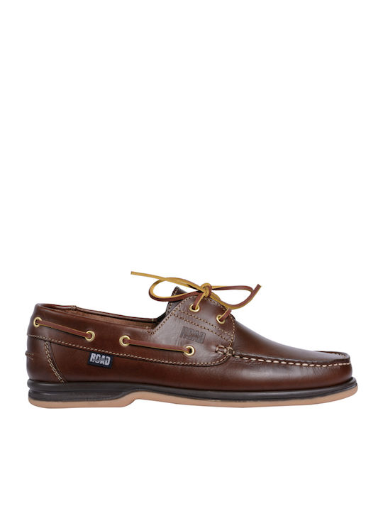 Men's Leather Boat Shoes Cognac