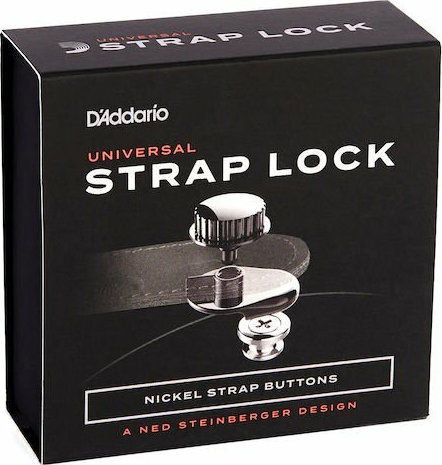 Daddario Universal Strap Lock System String Instrument Accessory in Silver Color Nickel