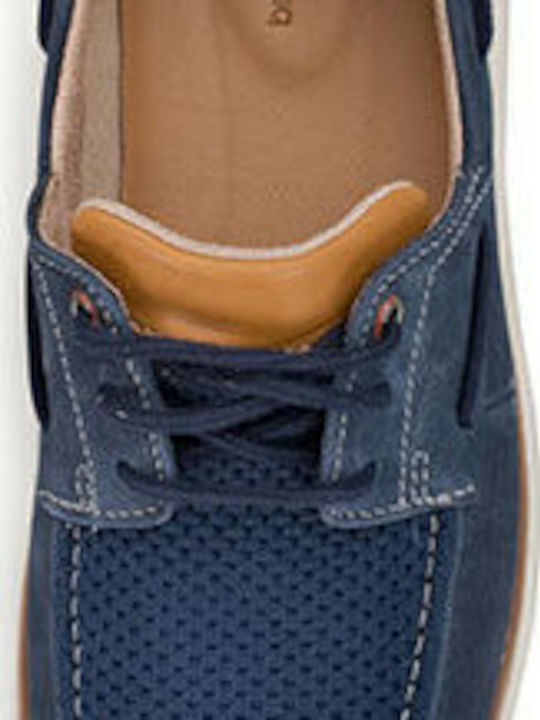 Clarks Un Pilot Lace Men's Leather Boat Shoes Blue