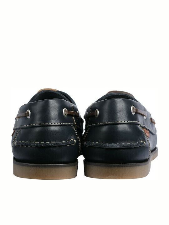 Men's Leather Boat Shoes Blue