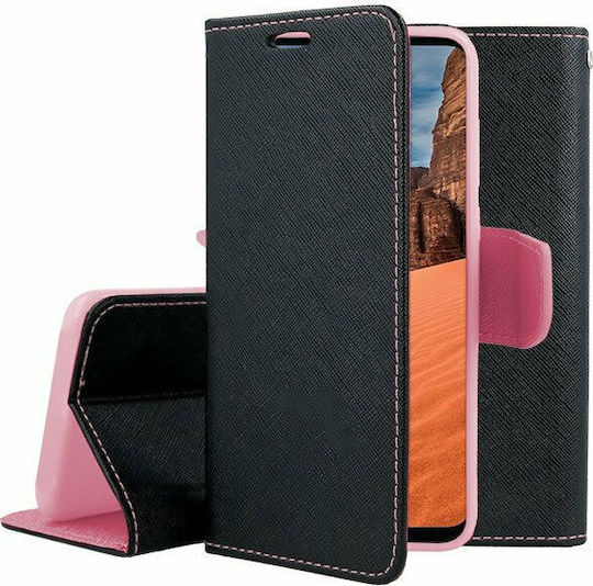 Fancy Wallet Δερματίνης Μαύρο (Redmi Note 9S / 9 Pro / 9 Pro Max)