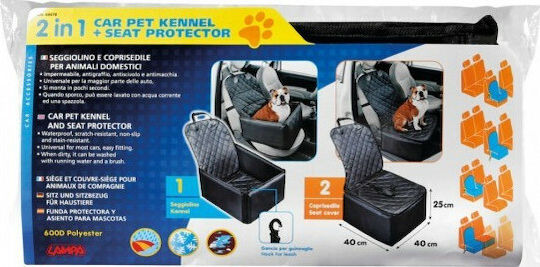 Lampa Seat Cover Box Waterproof Seat Car for Dog 40x40x25cm Black