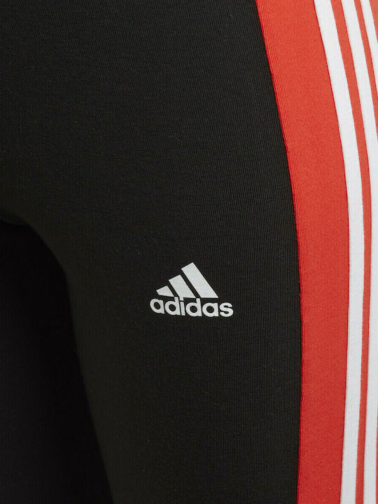 Adidas Детски легинги Спортно Дълъг Черно 3-Stripes