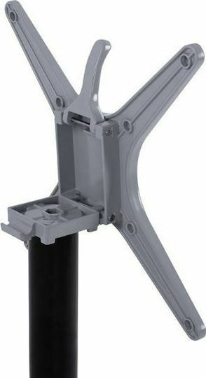 HomeMarkt Pliabilă Stand de masă din Aluminiu cu Regulator Șah mat negru 66x66x72cm
