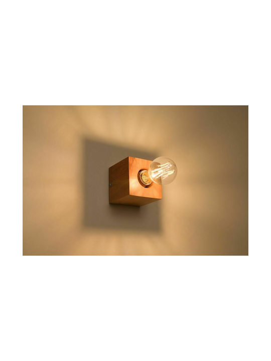 Sollux Abel Φωτιστικό Τοίχου Καφέ 10x13x13εκ.