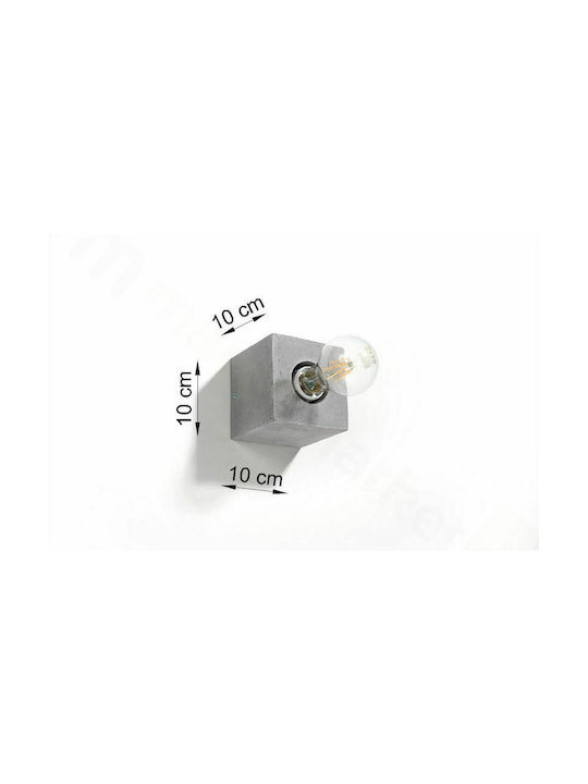 Sollux Abel Modern Lamp Wall Silver 10x13x13cm