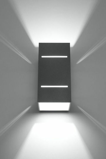 Sollux Blocco Lamp Wall Gray 31x14x14cm