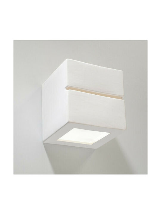 Sollux Leo Line Lumină De perete Alb 25x25x20cm
