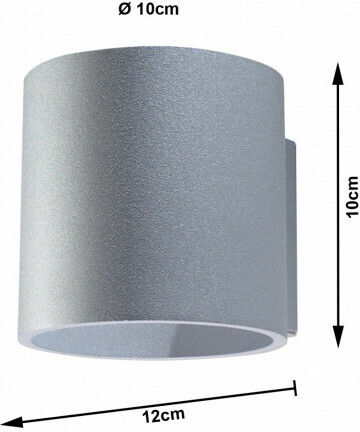 Sollux Orbis Lamp Wall Gray 13x13x13cm