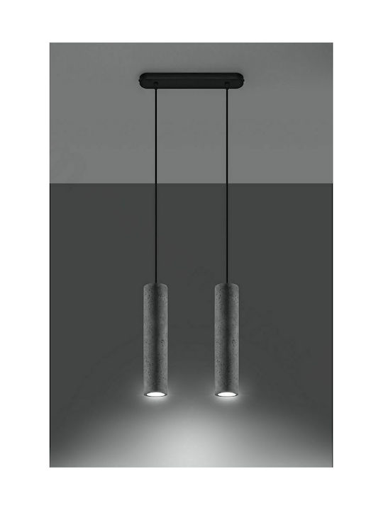 Sollux Luvo Pendant Light Two-Light for Socket GU10 Gray