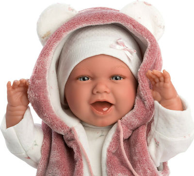 Llorens Juan Newborn Mimi Smiles with Pink Jacket 42εκ.