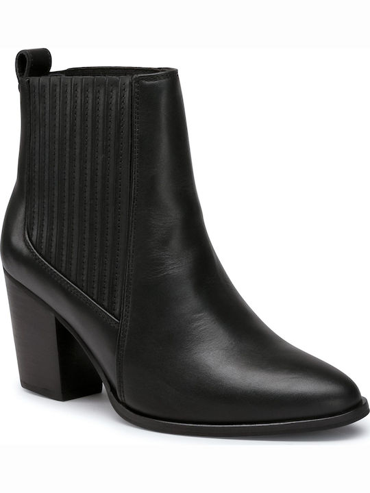 Clarks West Lo Leder Damen Knöchelstiefel Schwarz