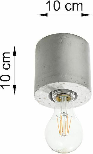 Sollux Salgado Deckenleuchte 13cm Gray mit Fassung E27