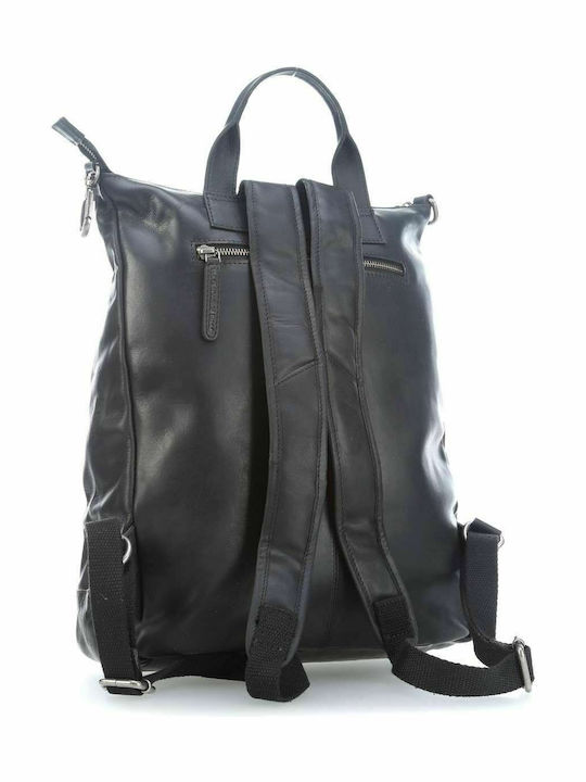 Leather Women's Bag Backpack Black