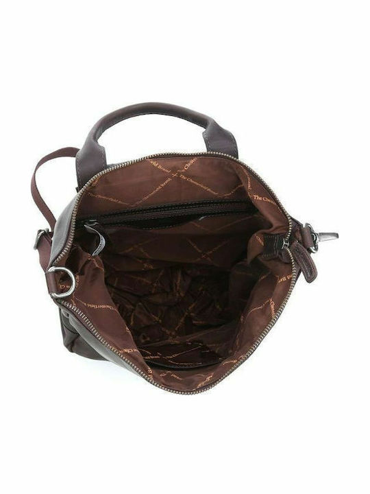 Leather Women's Bag Backpack Brown