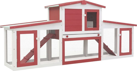 vidaXL 170845 Wooden Cage for Rabbits 204x45x85cm