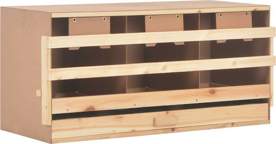 vidaXL Ξύλινη Φωλιά για Κότες 170656 96x40x45εκ.