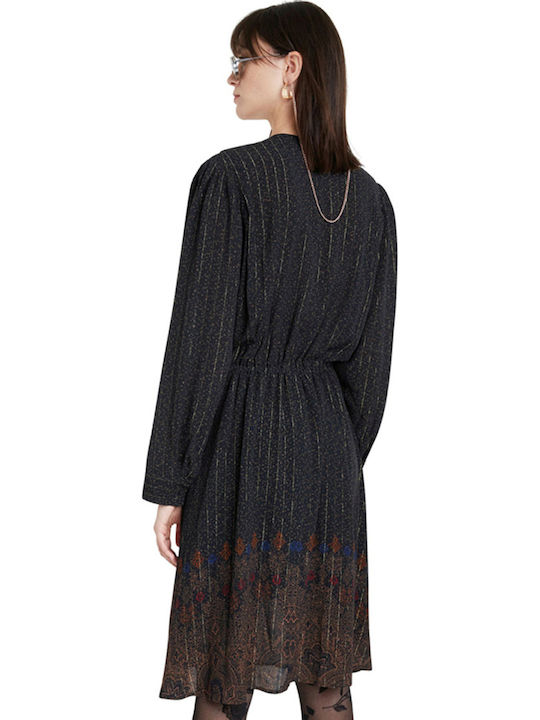 Desigual Delhi Midi Rochie Negru