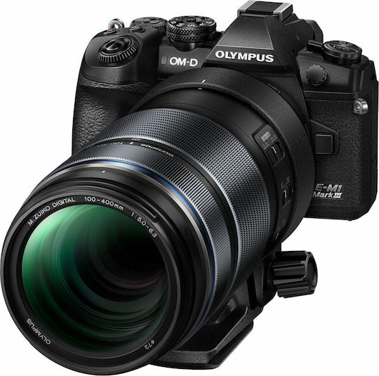 Olympus Crop Φωτογραφικός Φακός M.Zuiko ED 100-400mm f/5-6.3 IS Super Telephoto / Tele Zoom για Micro Four Thirds (MFT) Mount Μαύρος