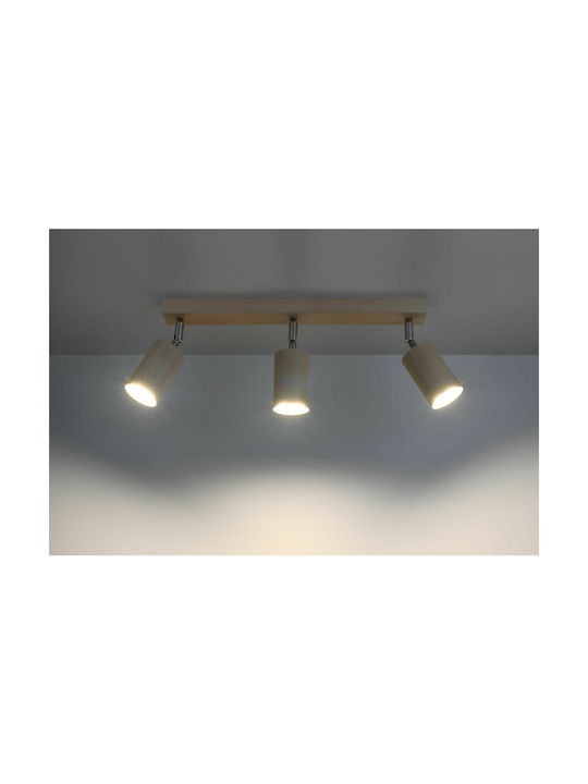 Sollux Berge Triple Spot with Socket GU10 in Beige Color