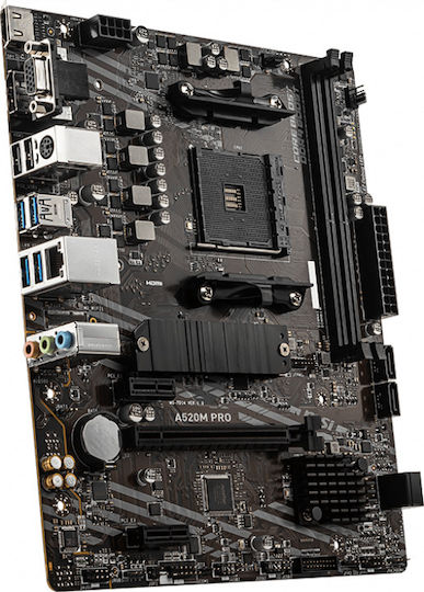 MSI A520M Pro Motherboard Micro ATX με AMD AM4 Socket 7D14-005R