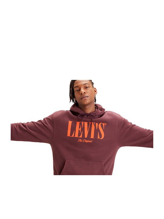 T2 Sweatshirt with Hood Burgundy