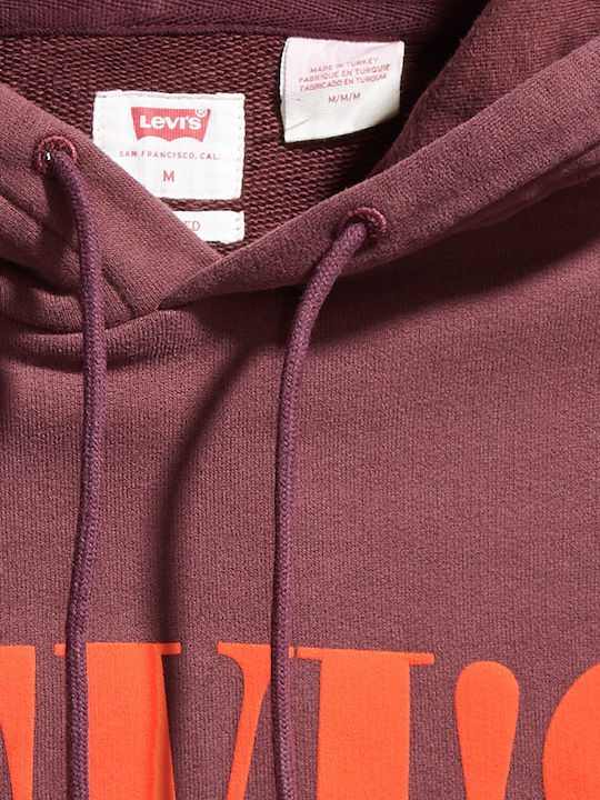 T2 Sweatshirt with Hood Burgundy