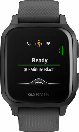 Venu SQ Aluminium 37mm Smartwatch με Παλμογράφο (Shadow Grey)