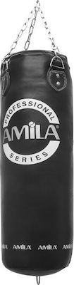 Amila Leather Filled Punching Bag 20kg 90cm Black