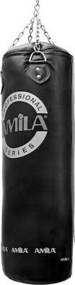 Amila Leather Filled Punching Bag 30kg 150cm Black