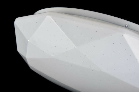 Maytoni Crystallize Weiße Deckenleuchte mit integriertem LED, Kristallen und Fernbedienung