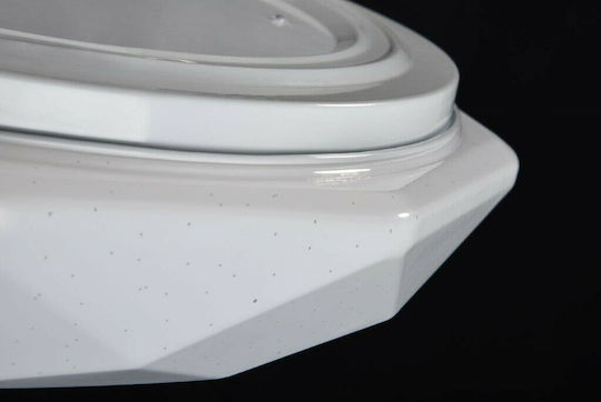Maytoni Crystallize Weiße Deckenleuchte mit integriertem LED, Kristallen und Fernbedienung