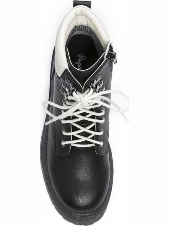 Bobbing Mixed Women's Ankle Boots with Medium Heel Black