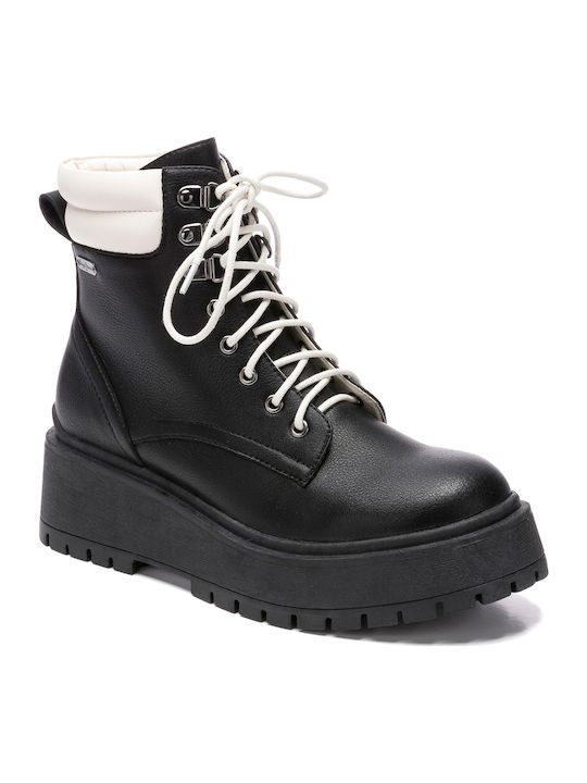 Bobbing Mixed Women's Ankle Boots with Medium Heel Black