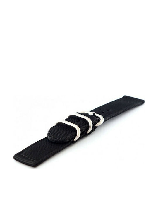 Diloy Straps Fabric Strap Nato Black 20mm