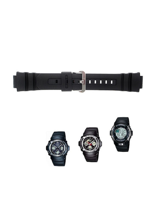 Casio G-shock Καουτσούκ Λουράκι Μαύρο 16mm