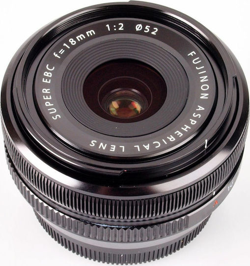 Fujifilm Crop Φωτογραφικός Φακός Fujinon XF18mm F2 R Wide Angle για Fujifilm X Mount Μαύρος