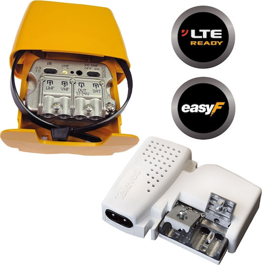 Televes Mast Amplifier + PSU 12V UHF/VHF/SAT Mast-Verstärker Satelliten 438640 12-11-0007