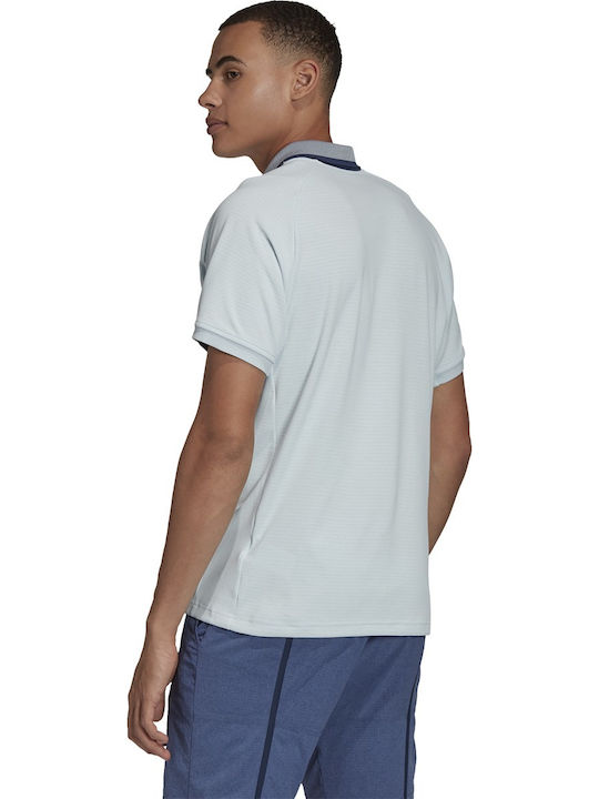 Adidas FreeLift Heat.RDY Herren Sportliches Kurzarmshirt Polo Weiß