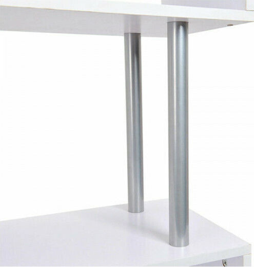 Bibliotecă Albă 80x30x145 cm