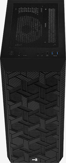 Aerocool Hive FRGB v3 Gaming Midi Tower Κουτί Υπολογιστή με Πλαϊνό Παράθυρο Μαύρο