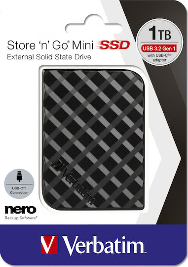 Verbatim Store 'n' Go Mini SSD USB 3.2 1TB Black