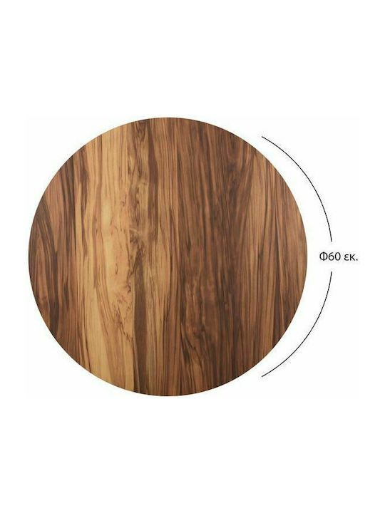 HomeMarkt Round Table Surface made of Solid Wood Wooden 60x60x1.2cm HM5735.09 1pcs